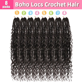 AMUMI Soft Boho Locs color variety invites versatile styling options.