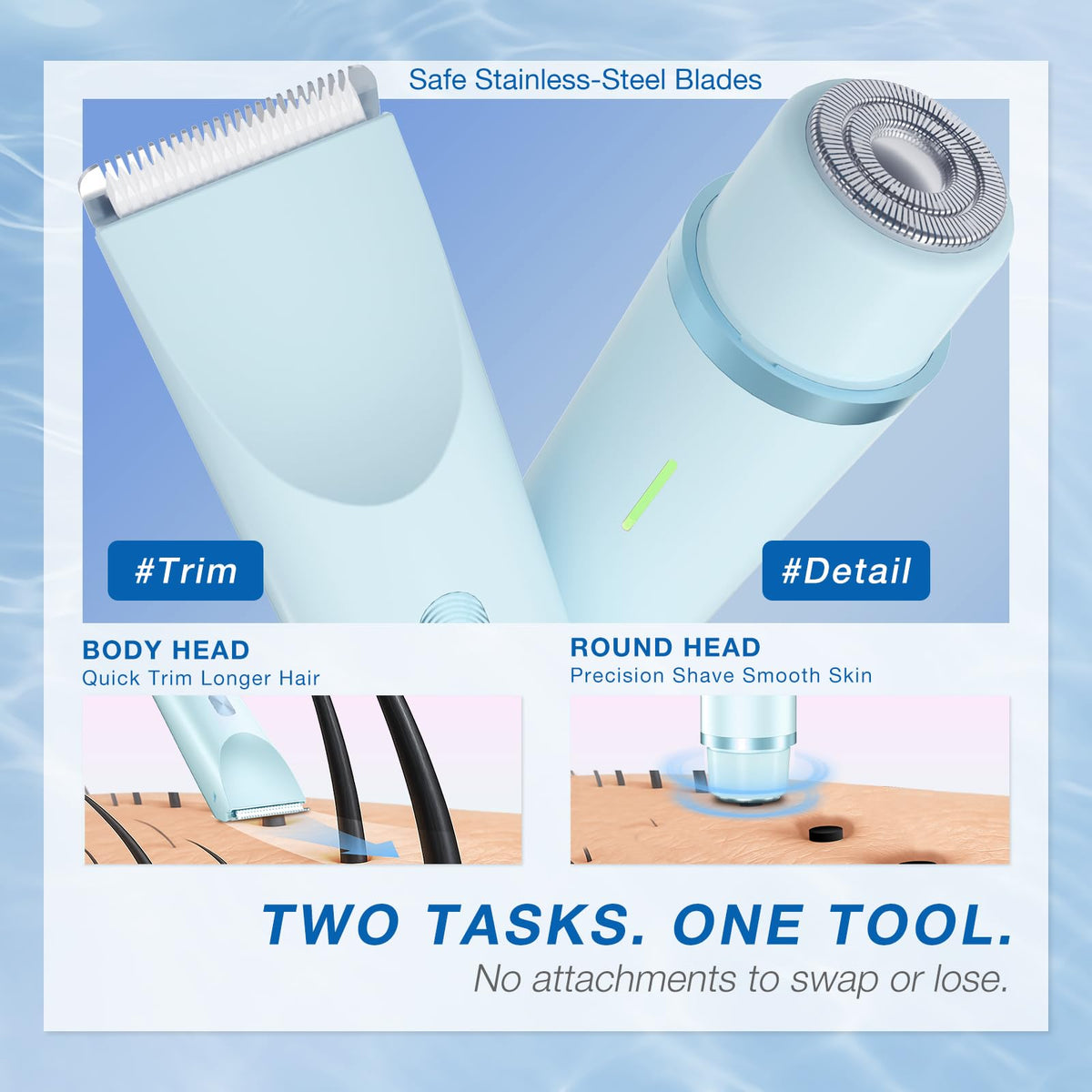 AMURS trimmer comfort-led blades for a gentle, neat finish