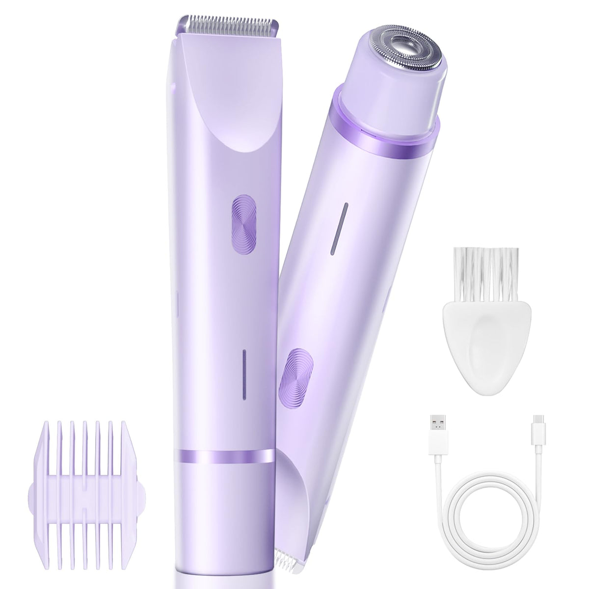 AMURS Bikini Trimmer in Lilac Mist with dual-head design for versatile grooming.