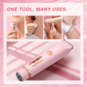 AMURS bikini trimmer rounded head for precise bikini line touch-ups.