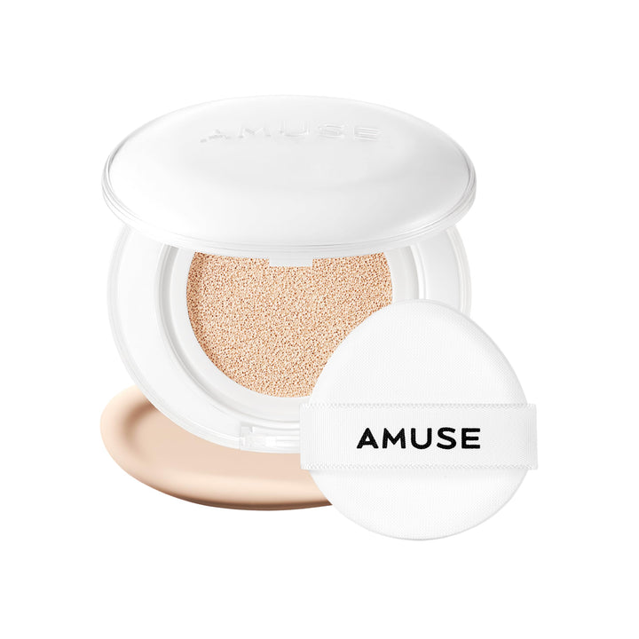 Amuse Seoul cushion packaging highlights vegan formula and clean design