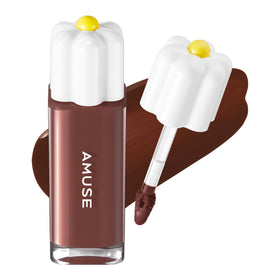 Amuse Seoul Daisy Flower Dew Tint bottle close-up highlighting hydrating glossy finish