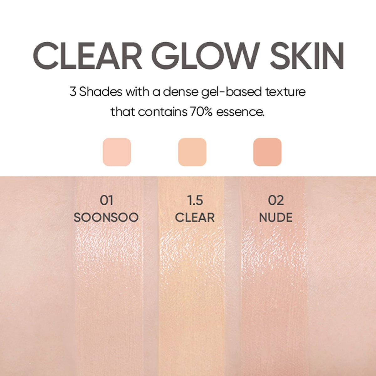 Amuse Seoul Dew Jelly Cushion 24-hour wear maintains luminous glow throughout day.