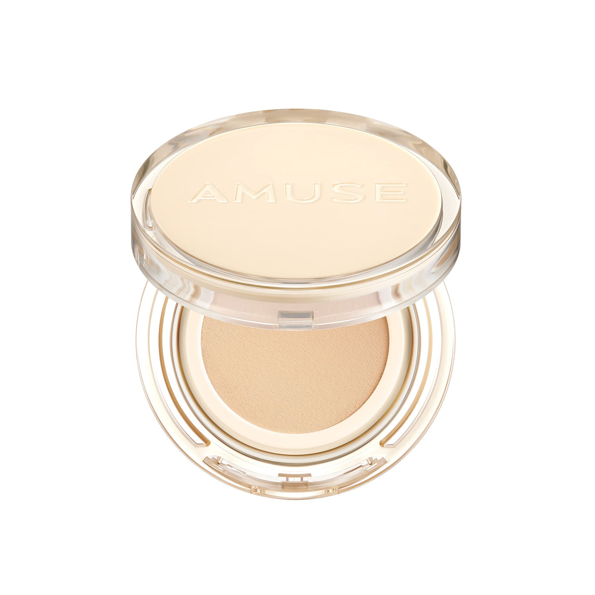 Amuse Seoul Dew Jelly Cushion bottle close-up showing lightweight coverage.