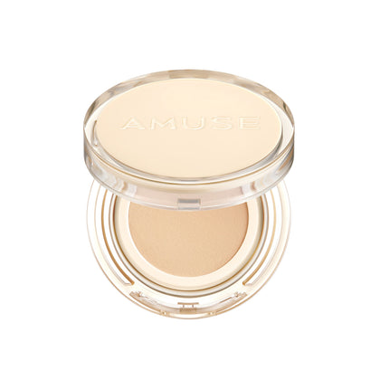 Amuse Seoul Dew Jelly Cushion bottle close-up showing lightweight coverage.