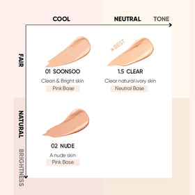 Amuse Seoul Dew Jelly Cushion cooling base provides instant refreshment on touch.