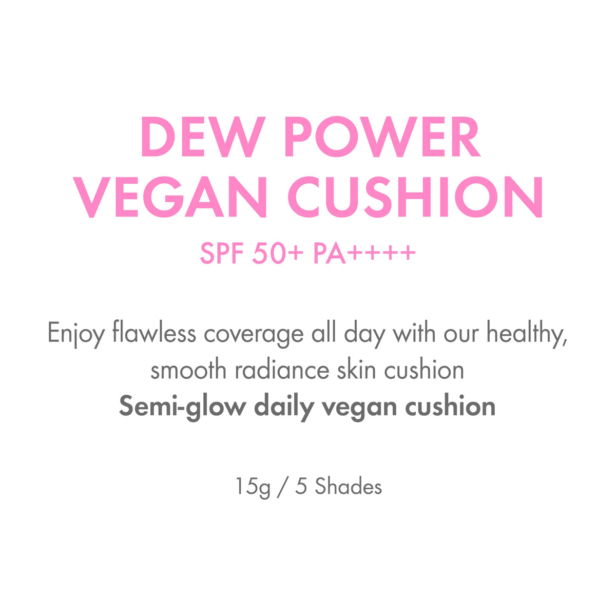 Amuse Seoul Dew Power cushion 24h-coverage maintains an even tone with lasting wear.