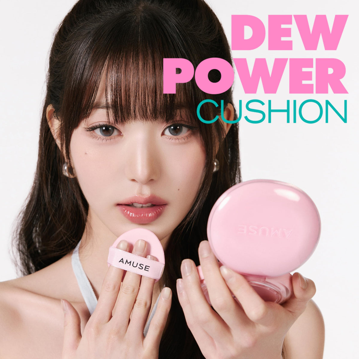 Amuse Seoul Dew Power cushion hydration-boost keeps skin moisturized throughout the day.