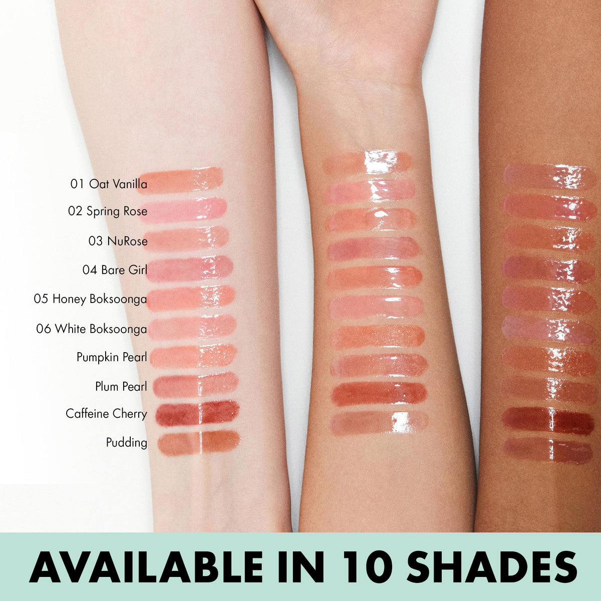 Amuse Jel-Fit gloss maintains shine with long-lasting wear through the day.