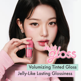 Close-up of Jel-Fit gloss jelly-smooth shine on lips for rich color