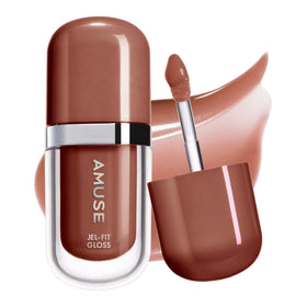 Amuse Seoul Jel-Fit Pudding front view—vibrant gloss for fuller-looking lips