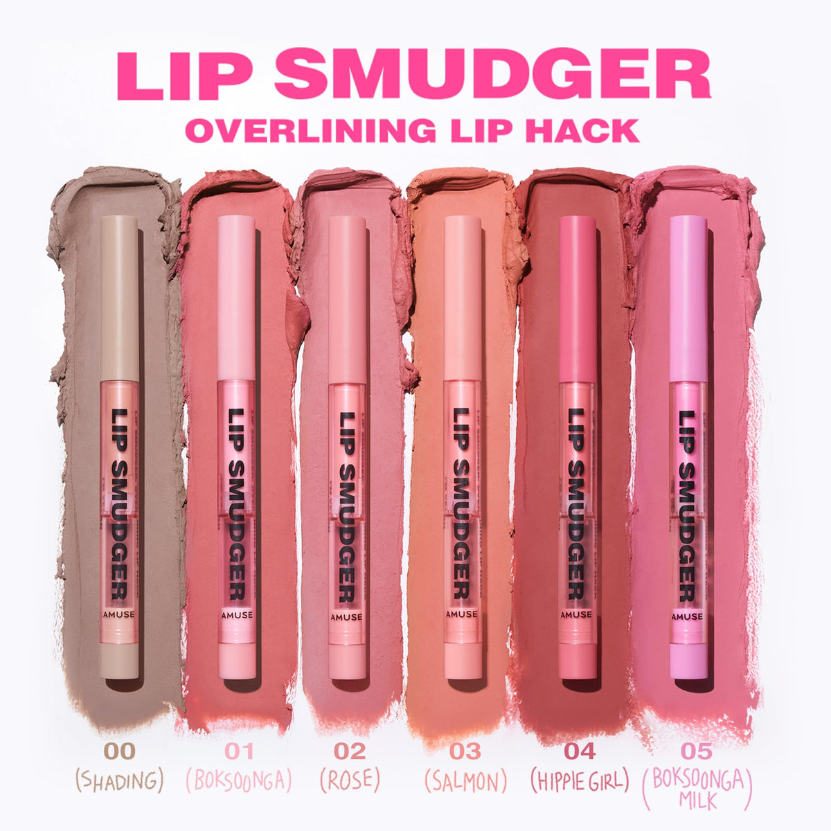 Amuse Seoul Lip Smudger creamy pigment delivers smooth color in one stroke