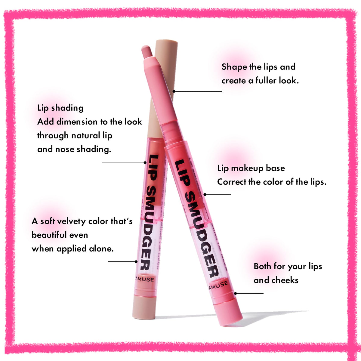 Amuse Seoul Lip Smudger long wear helps color stay vibrant all day