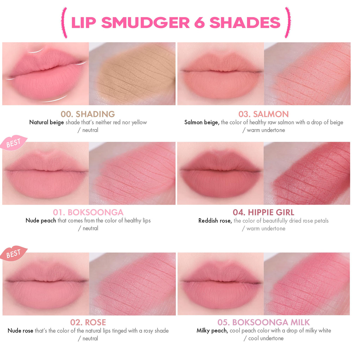 Amuse Seoul Lip Smudger velvet finish provides a plush, comfortable feel