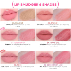 Amuse Seoul Lip Smudger velvet finish provides a plush, comfortable feel