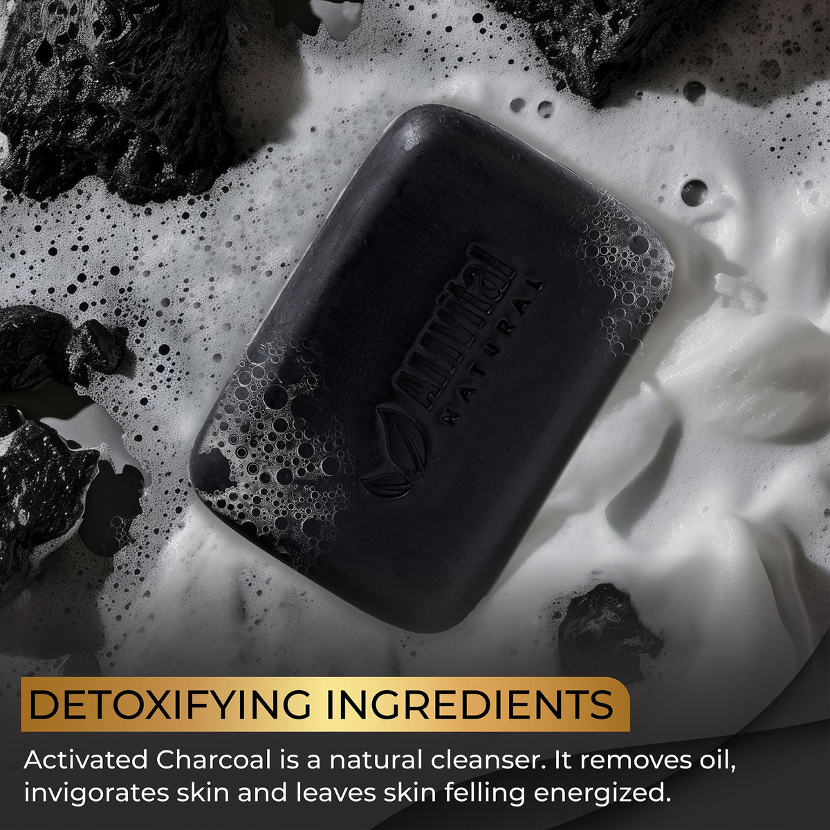 AMVital charcoal soap scent, refreshing for morning or evening routines
