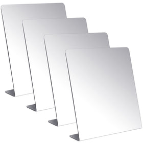 Amyhill four-piece countertop mirror set with round borders for precise makeup