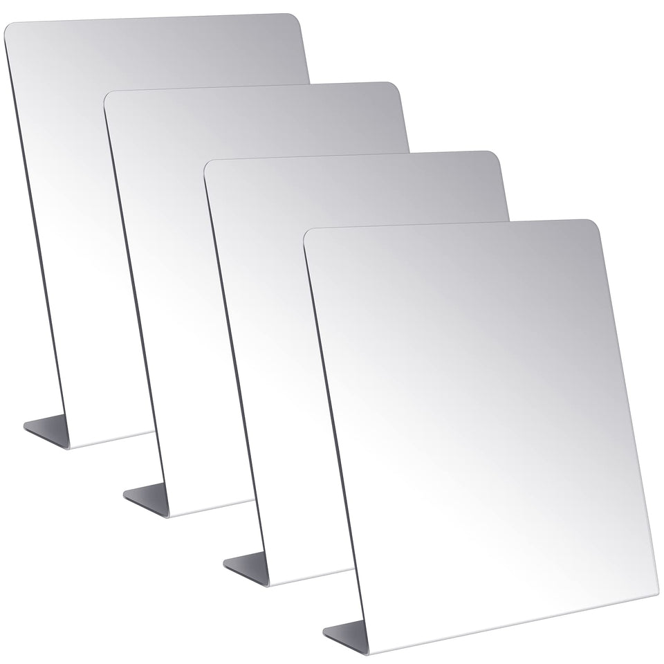 Amyhill four-piece countertop mirror set with round borders for precise makeup