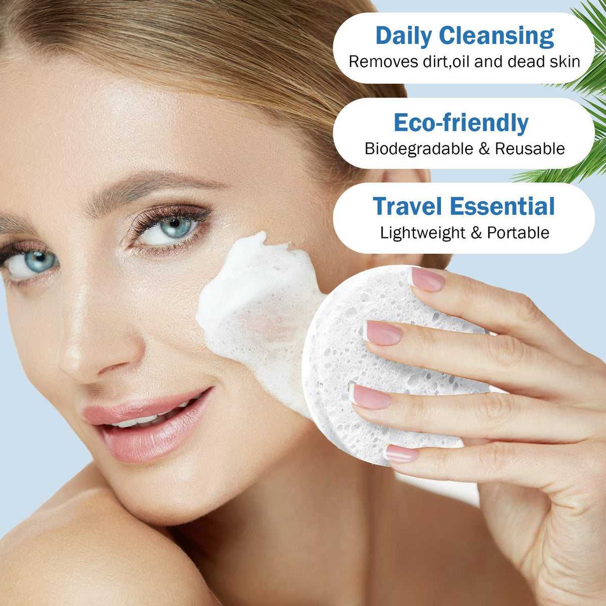 Amyhill natural cellulose face sponge is soft and elastic for safe esthetician use.