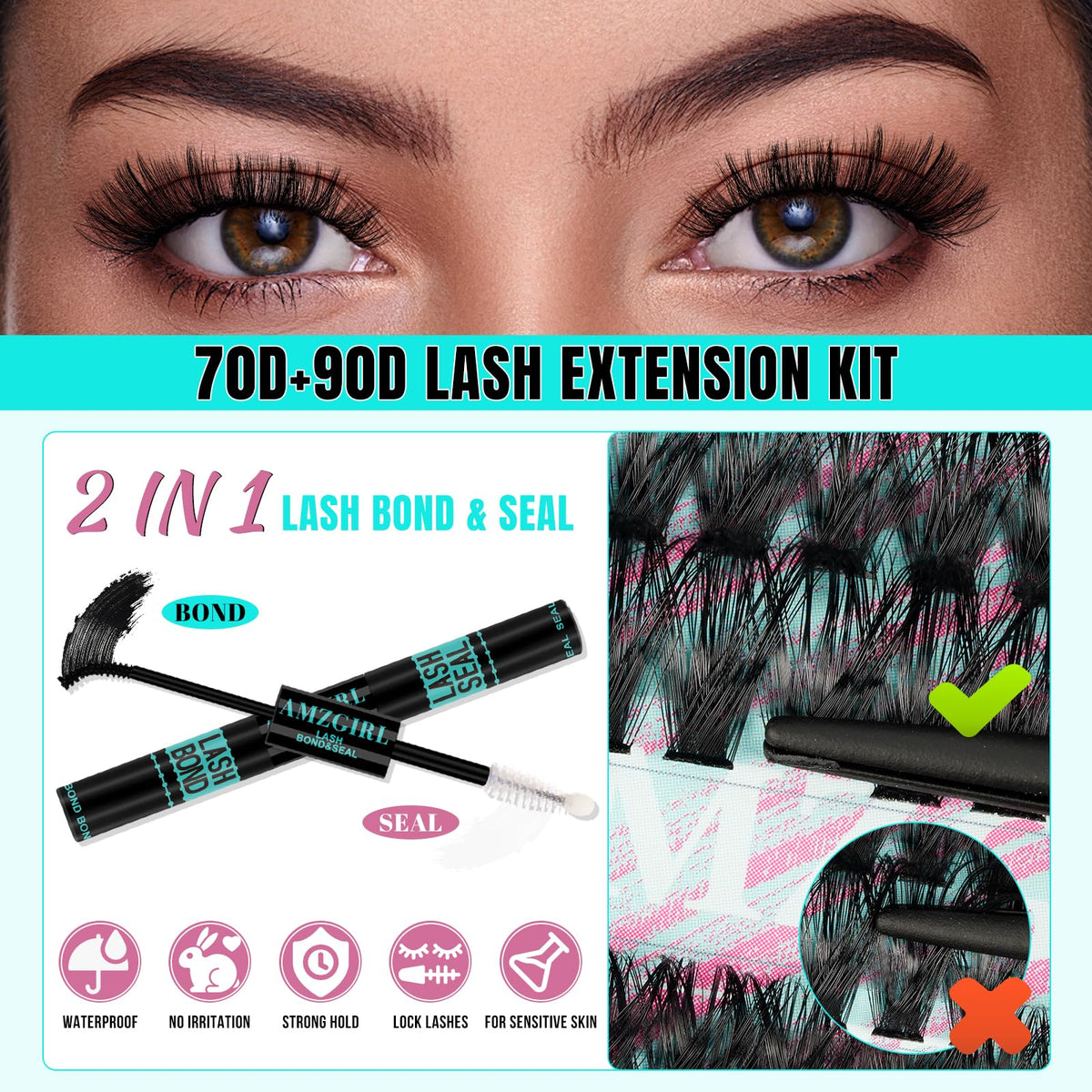 AMZGIRL LASH lash applicator tool for precise cluster placement