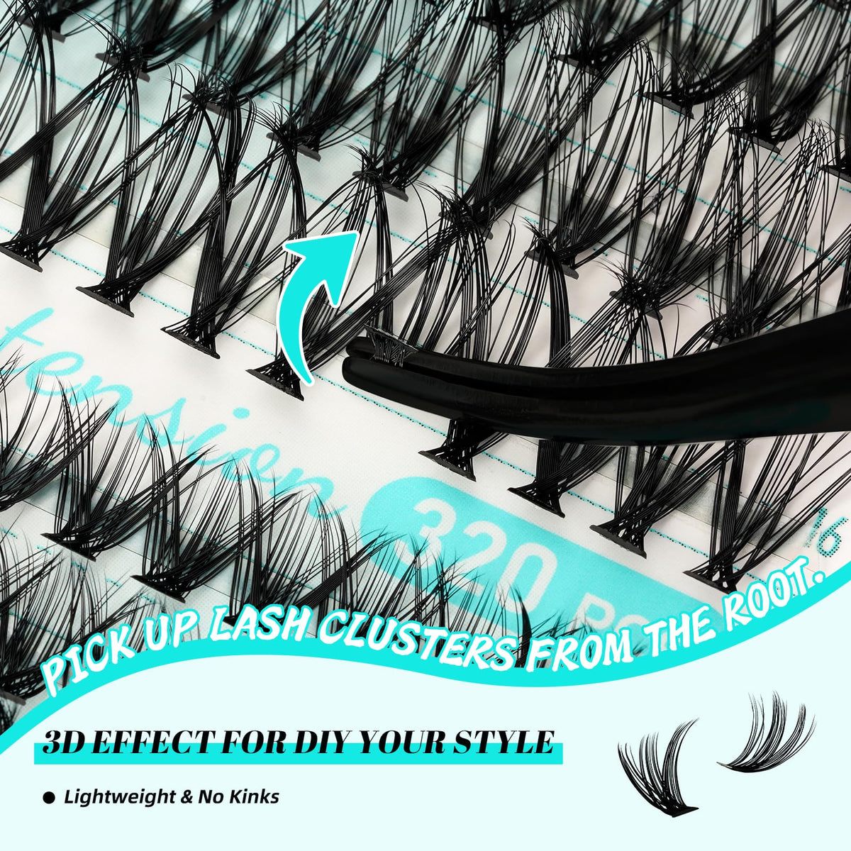 AMZGIRL LASH applicator tool enables precise placement during application.