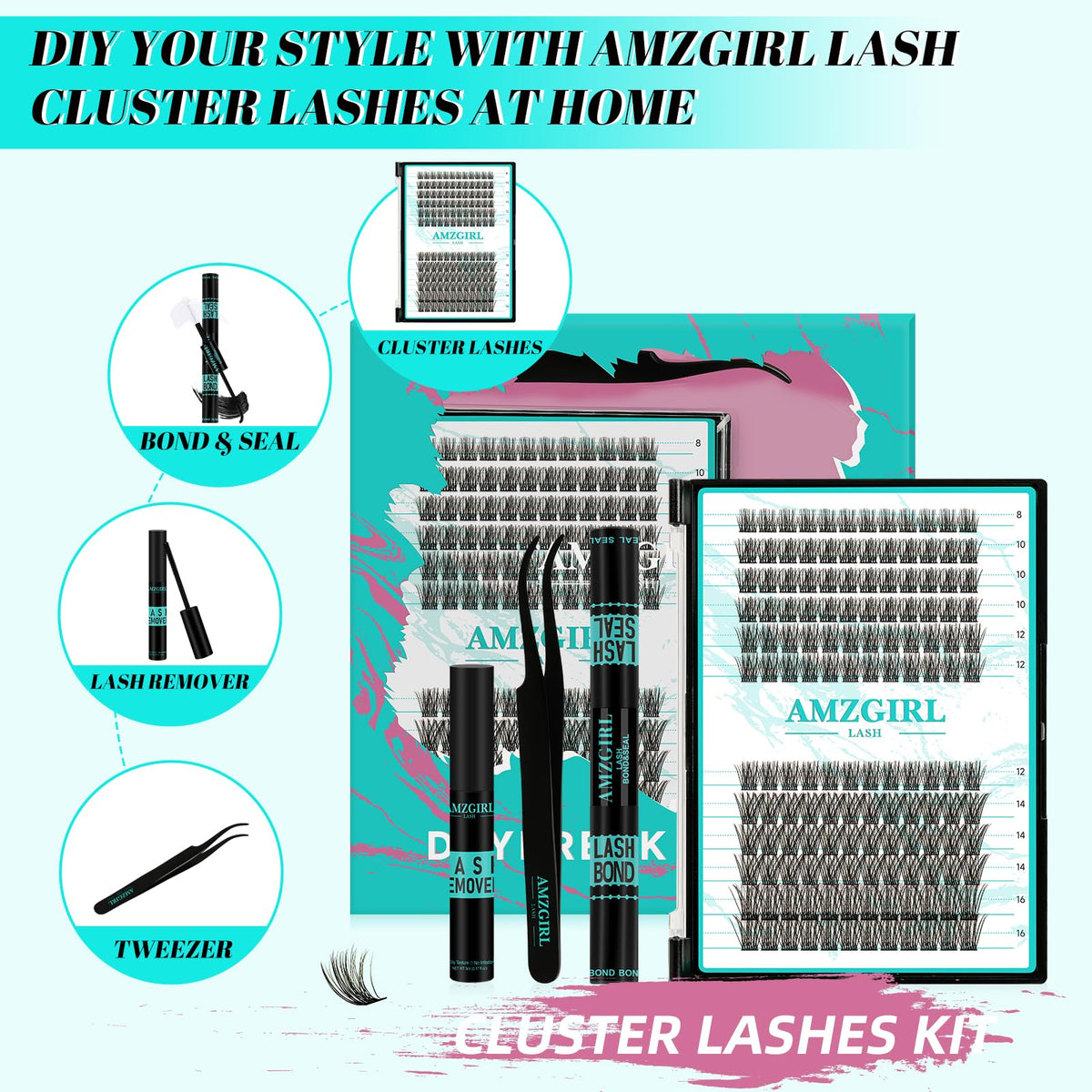 AMZGIRL LASH bond and seal demonstrate long-retention hold for tidy results