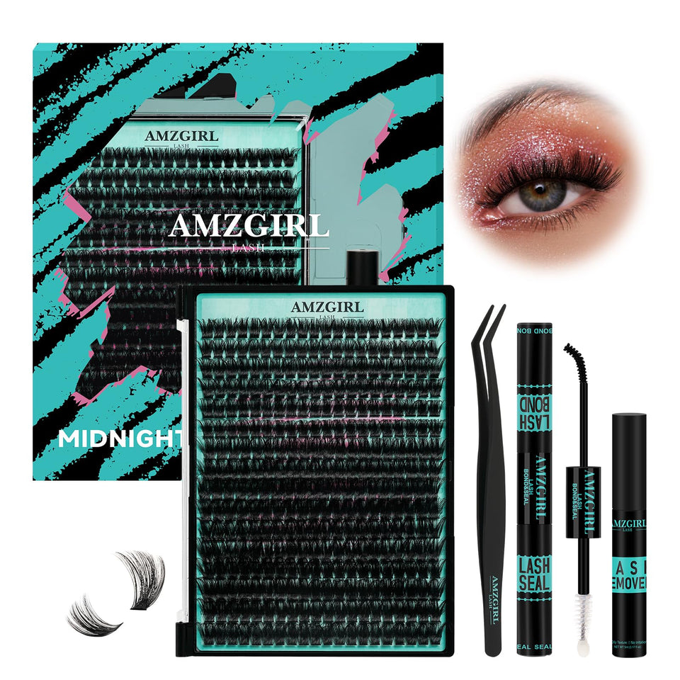 AMZGIRL LASH clusters kit 320pcs for versatile DIY lashes at home
