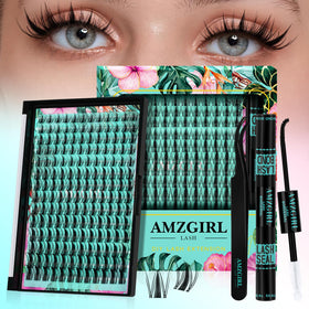 AMZGIRL LASH Clusters Kit cover with autumn leaves for quick DIY glamour
