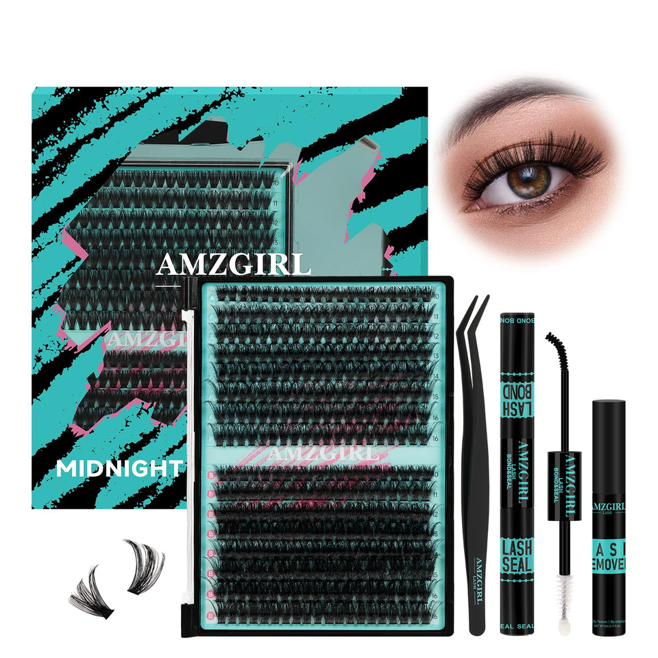 AMZGIRL LASH lash extension kit 320pcs for DIY clusters at home