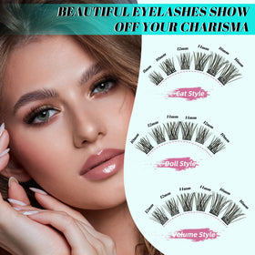 AMZGIRL LASH kit contents close-up shows tools and lashes