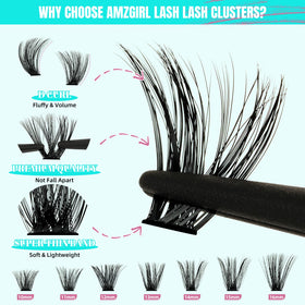 AMZGIRL LASH mixed length 10-16mm for customizable style