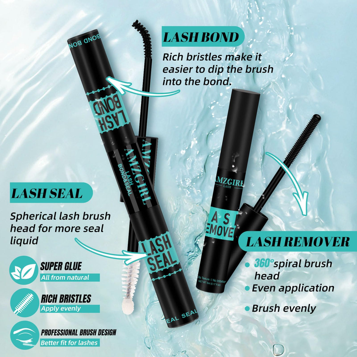 AMZGIRL LASH remover gently enables lash removal.