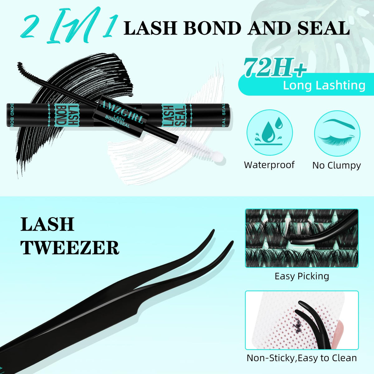 AMZGIRL LASH ultra-thin band lashes blend smoothly with natural lashes
