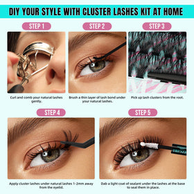 AMZGIRL LASH mixed-length 10-16mm lashes for natural-looking clusters