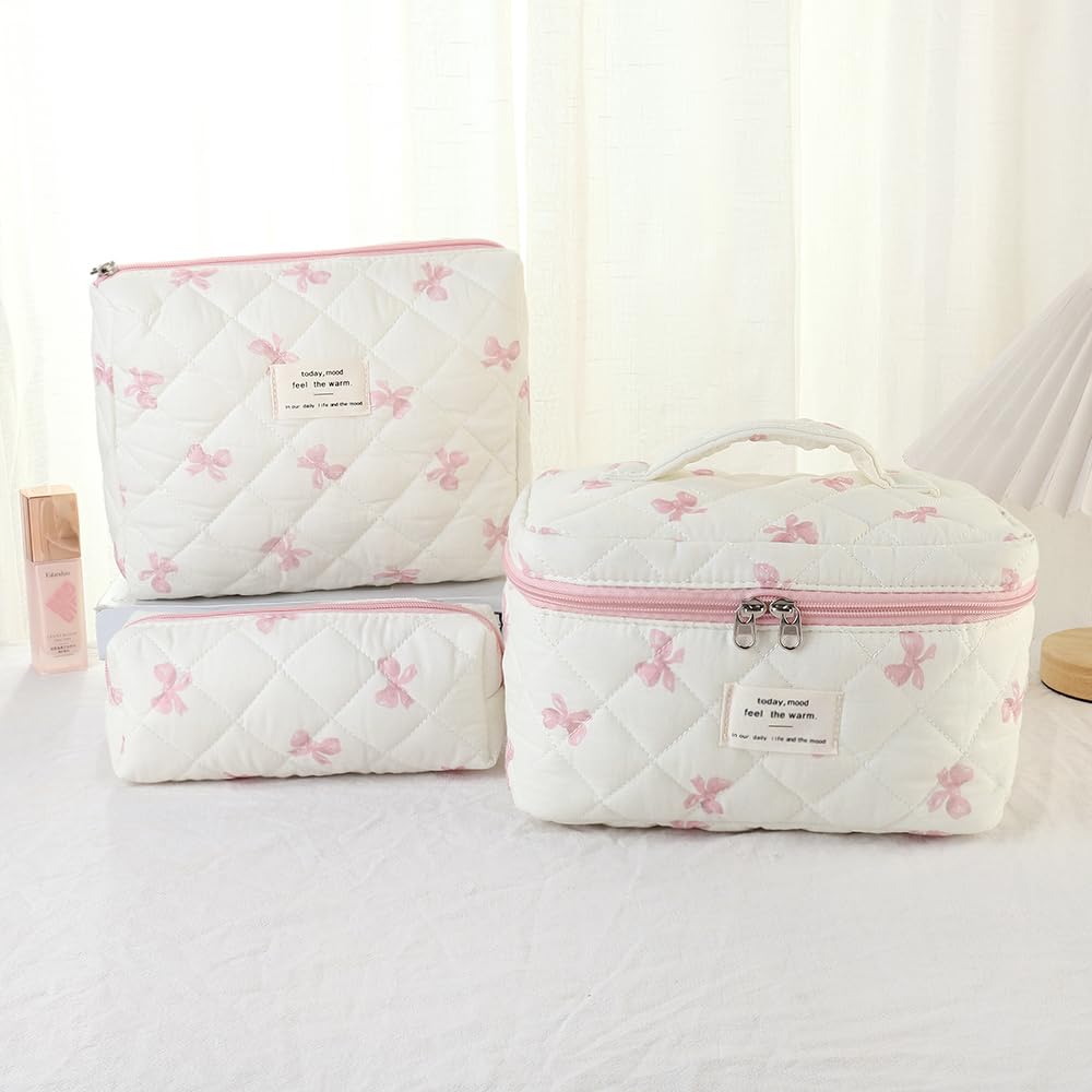 AMZMA travel-friendly makeup bag keeps cosmetics organized during trips.