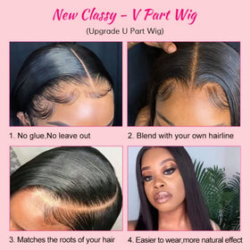 Amznlady dye-friendly straight wig for customizable color