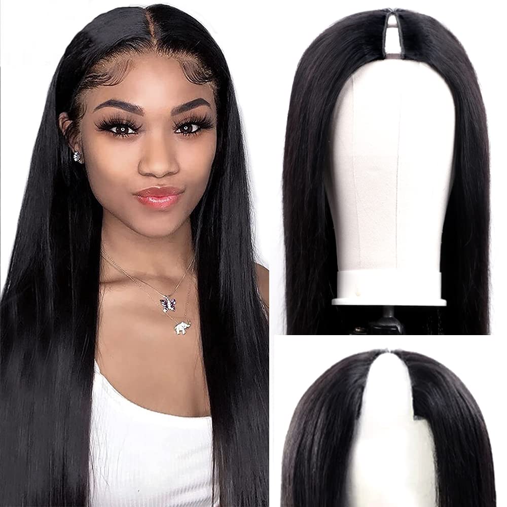Amznlady V Part Wig straight hair 16 inch for a natural look