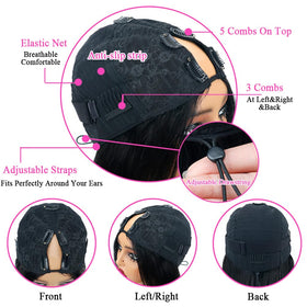 Amznlady V Shape wig with no leave-out for seamless styling