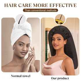Amzpic Heat Cap delivers salon-quality conditioning at home
