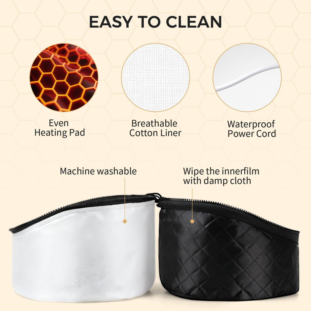 Amzpic Thermal Heat Cap extra wide fit covers long natural hair