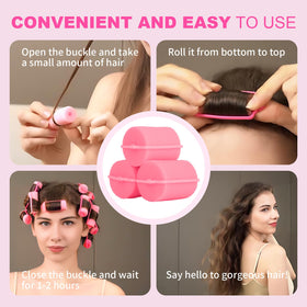 Amzpus foam hair rollers designed for wet or dry styling.