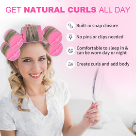 Amzpus sleeping-friendly rollers with flexible foam for comfortable all-night curls.