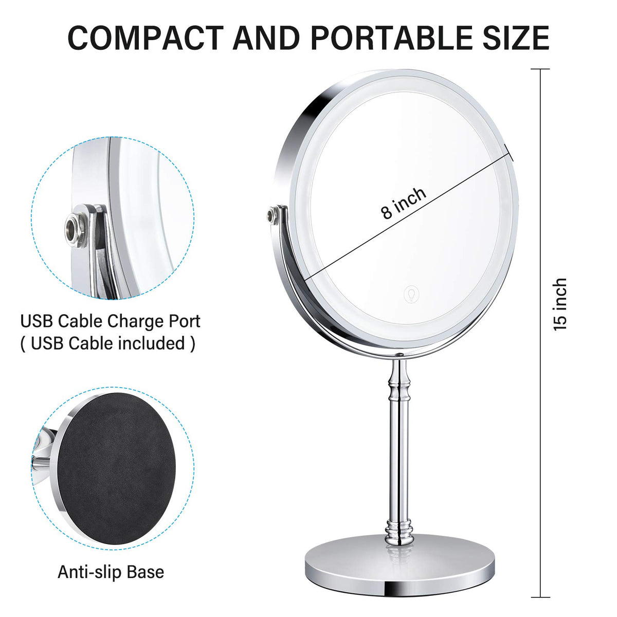 AMZTOLIFE 10x magnification for close-up eyelash and brow work