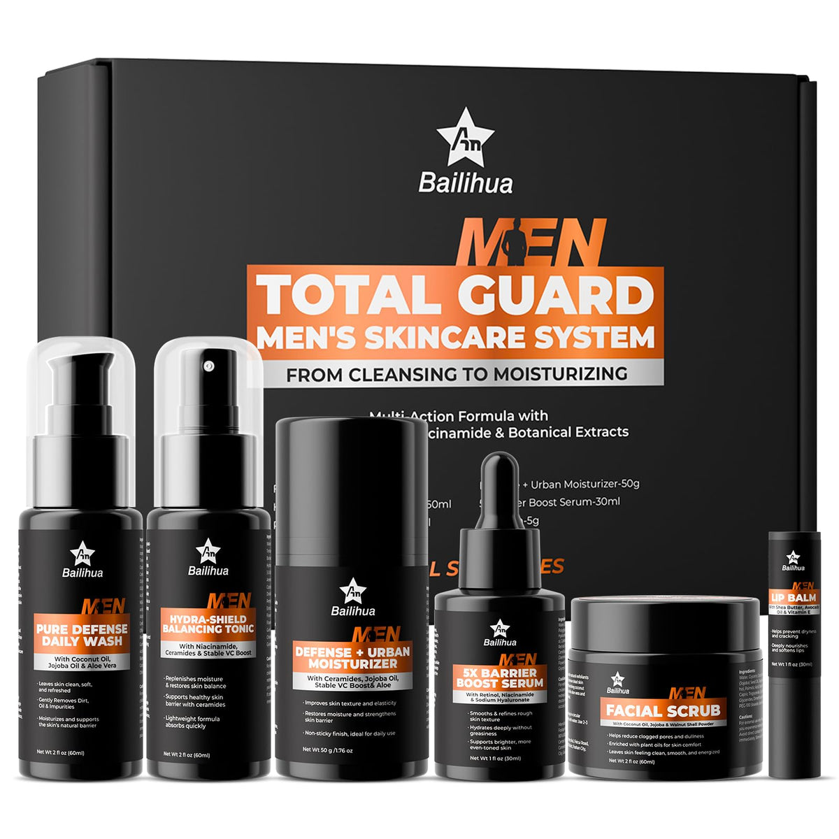 AN BAILIHUA gift for men skincare kit packaging—perfect holiday self-care gift