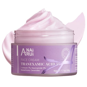 ANAI RUI Tranexamic Cream jar close-up showing creamy texture for quick absorption.