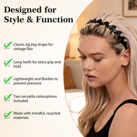 ANAMOROS apricot zigzag headband delivers lightweight comfort for running and training.