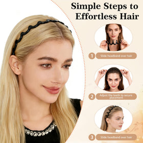 ANAMOROS leopard zigzag headband stays in place during yoga with style.