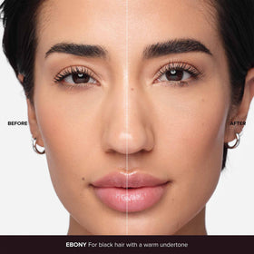 Anastasia Beverly Hills Ebony brow gel close-up highlights natural-looking pigment.