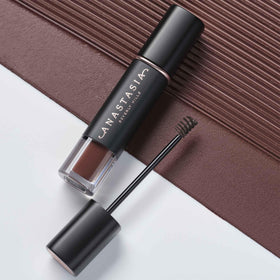On-brow shot showing even distribution and lasting hold of Granite gel.