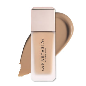 Anastasia Beverly Hills Impeccable Blurring Second Skin Matte Foundation 3N bottle close-up showing coverage potential